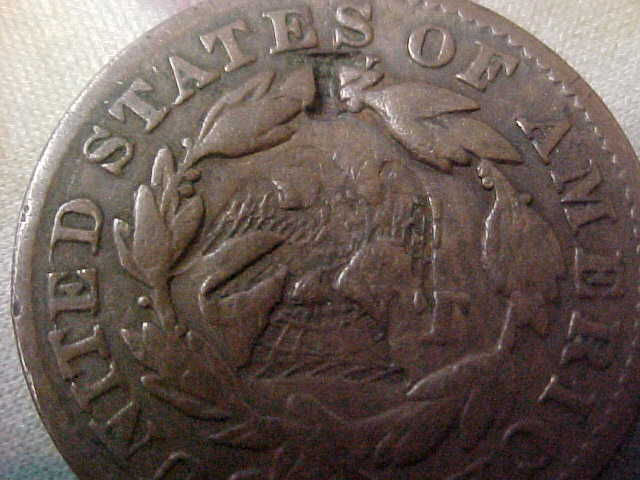 Counterstamped-1831--Large-Cent-Eagle-On-Globe.-Brunk-T-4